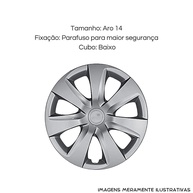 Calota Aro 14 Prata Etios: Deixe Seu Carro Novo! - imagem 2