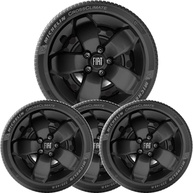 Kit 4 Calotas Aro 16 Fiat Toro 2017-2020 Preto Emblema Novo - Design Moderno e Proteção - imagem 1