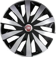 Kit 4 Calotas Esportivas Aro 14 Seven Preto/Prata - Fiat Novo Uno, Argo, Cronos e Mais - imagem 3
