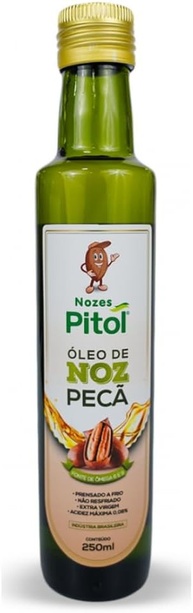 Óleo de Noz Pecã, Nozes Pitol, Extra Virgem, 250ml - imagem 1