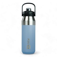 Garrafa Térmica Isomax 1L NTK - Inox Azul Claro para Caminhada, Corrida e Treino - imagem 2