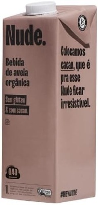 Kit 2X: Leite Vegetal de Aveia Orgânico Sabor Cacau Nude 1L - imagem 1