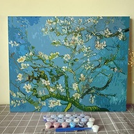 Tococoo Pintura por Números Vincent Van Gogh - Kit DIY com Tela 40,6x50,8cm - Flores de Damasco - imagem 3