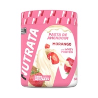 Nutrata Morango: Pasta de Amendoim + Whey 600g - imagem 1