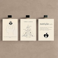 Kit 3 Quadros Decorativos Nutrição - Design Profissional para Consultórios de Nutricionistas - imagem 5