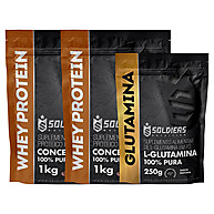 Whey Protein + Glutamina 2,25kg Kit Soldiers Nutrition - imagem 2