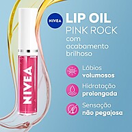 Lip Oil Labial Pink Rock Nivea 5,5ml - Brilho Nutritivo - imagem 2