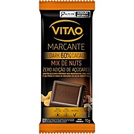 Chocolate Vitão Dark 60% Nuts Zero Açúcar 70g - imagem 3