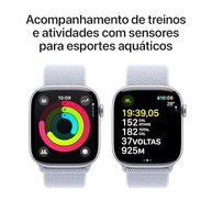 Apple Watch Series 10 GPS 46mm: Caixa Prateada, Pulseira Nuvem Azul - Saúde e Conectividade Avançada - imagem 5