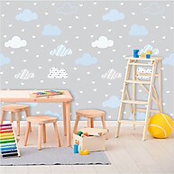 Nuvens no Quarto: Papel de Parede Infantil dos Sonhos - imagem 1