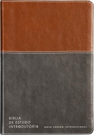 Bíblia de Estudo Introdutória NVI Couro-Soft Marrom/Cinza Chumbo - Leitura Perfeita - imagem 2
