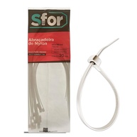 Abraçadeira de Nylon Sfor 4,5x400mm Natural: Organização e Fixação Profissional - imagem 1