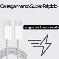 Cabo USB-C Tipo C 60w Trançado De Nylon Compativel com Iphone 15,15 Pro/Max, Compativel iphone16,16 Pro/Max IOS/Android Certificado Premium Reforçado - imagem 3