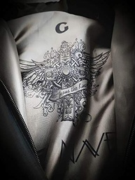 Capa de chuva motoqueiro conjunto nylon emborrachado nave (P) - imagem 5