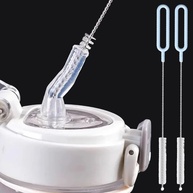 Escova de Limpeza Reutilizável em Aço Inoxidável - Nylon Resistente com Cabo Longo para Mamadeiras, Copos e Canudos - imagem 1