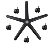 Base Estrela Gamer Presidente com Rodízios em Nylon 325 mm - Estabilidade e Durabilidade para Sua Cadeira - imagem 4