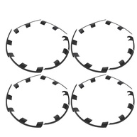 WALFRONT Ajuste para o Modelo Y Wheel Rand Rand Protector Responstante Guarda Hubcap Por 21 Polegadas - 24, Material de ABS Forte para Entusiastas de Automóveis (Padrão de carbono preto brilhante) - imagem 4