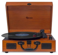 Vitrola Raveo Sonetto Wood: Reviva o Vinil com Tecnologia Bluetooth, USB e Gravação MP3 - imagem 1