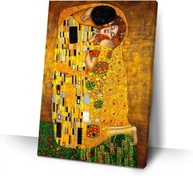 Quadro O Beijo de Gustav Klimt - Arte Moderna em Canvas para Decoração de Ambientes - imagem 3