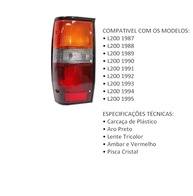 Lanterna Traseira L200 Tricolor Aro Preto 1987-1995 (Esquerda) - Renove o Visual! - imagem 3