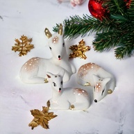 Trio de Rena Miniatura - Decoração Encantadora para o Natal - imagem 1