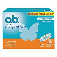 OB Absorvente Interno Super – 10 Unidades de Proteção Total - imagem 1
