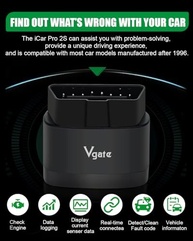 Scanner Automotivo V-gate iCar Pro 2S OBD2 Bluetooth 5.2: Diagnóstico Inteligente para iOS, Android e Windows - imagem 3