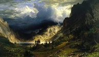 Tempestade nas Montanhas Rochosas - Reprodução em Canvas 50x86cm | Obra de Albert Bierstadt - imagem 2