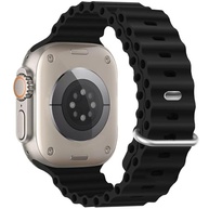 Pulseira esportiva de silicone Ocean – compatível com Apple Watch Ultra 2/Ultra de 49 mm, 45 mm, 44 mm e 42 mm, para iWatch Ultra 2, iWatch Ultra séries SE 9/8/7/6/5/4 - imagem 2