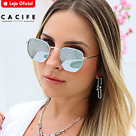Óculos Hexagonais Espelhados: Estilo e Proteção UV400 - imagem 1