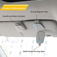 Yuoyar Suporte Magnético de Couro para Óculos de Sol no Carro - Acessório Essencial para Viseira (2 Pacotes) - imagem 5