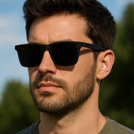 Óculos Napole Preto Fosco: Estilo e Proteção UV400 - imagem 1