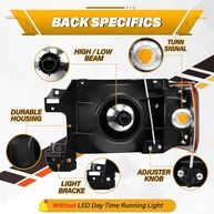 Farol Ford Bronco F150-F450 1987-1991: Iluminação OE Estilo Halógeno - Par - imagem 4