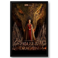 Quadro Decorativo Game of Thrones: House of the Dragon - 40x60cm | Moldura Premium em Madeira Reciclável - imagem 1