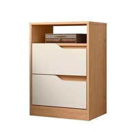 Mesa de Cabeceira Sole com 2 Gavetas e Nicho – Design Moderno em Freijo e Off White - imagem 2