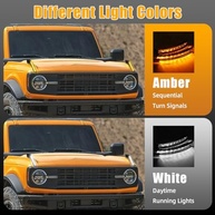 Faróis de Neblina LED com DRL Âmbar Dinâmico para Ford Bronco 2021-2024 | Estilo e Segurança Off-Road - imagem 5