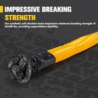 Manilhas de Recuperação Sintéticas BUNKER INDUST 2 Peças - 1/2" x 23" - 22.2kg Resistência - Off-Road 4x4 - imagem 4