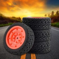Pneu Wltoys 144001 1/10 Off-Road: Tração e Estilo em Pacote com 4 (Vermelho) - imagem 4
