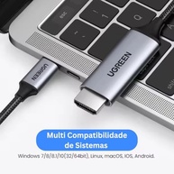 Cabo USB-C para HDMI Thunderbolt 3: 4K 60Hz para Home Office e Entretenimento | 1.5m - imagem 5