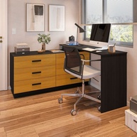 Escrivaninha em L Leonie: Organize Seu Home Office! - imagem 2
