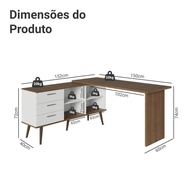 Mesa em L Lisboa Madesa: Organize seu Home Office! - imagem 2