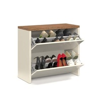 Sapateira Organizadora Basculante com 2 Gavetas - Design Moderno OffWhite/Nature - imagem 5