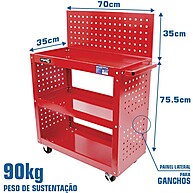 Carrinho de Ferramentas Forte: Organize sua Oficina! - imagem 2