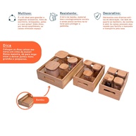 Organize com Estilo: Kit 3 Caixas de Bambu Oikos - imagem 2