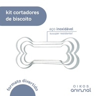 Cortadores de Biscoito Osso: Kit 3 Inox Oikos - imagem 2