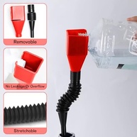 Funil de Óleo Dobrável e Portátil com Mangueira para Troca de Óleo e Abastecimento - Design Sem Derramamento - imagem 4