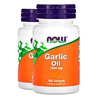 Óleo de Alho 1500mg Now Foods: Kit com 200 Cápsulas Softgel - imagem 1