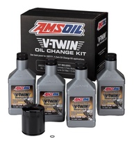 Kit Troca de Óleo AMSOIL V-TWIN: 4 Litros + Filtro Original para Motos - imagem 1