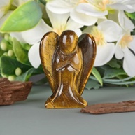 Anjo de Bolso em Olho de Tigre Natural - Estatueta de Cura e Proteção com 1,5 Polegadas - imagem 1