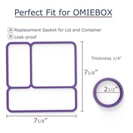 Pacote com 4 Gaxetas de Vedação para OmieBox – Tampa e Recipiente – Silicone Seguro Alimentar - imagem 4